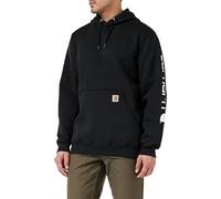 Carhartt Midweight Logo Sleeve Graphic Sweatshirt Sudadera, Negro, XL Plus Tall para Hombre