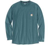 Carhartt Midweight Pocket Manga larga corte holgado, turquesa/azul, Talla M