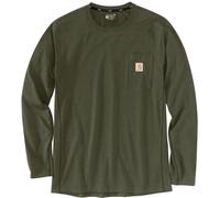 Carhartt Midweight Pocket Manga larga corte holgado, verde, Talla 2XL