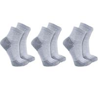 Carhartt Midweight Quarter Calcetines (3 pares), Gris claro/gris oscuro, Talla XL