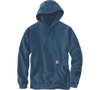 Carhartt Midweight Sleeve Logo 2025 Sudadera con capucha, azul oscuro, Talla XS