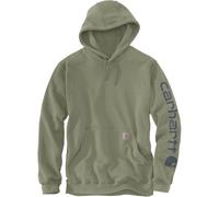 Carhartt Midweight Sleeve Logo 2025 Sudadera con capucha, verde, tamaño S para Hombres