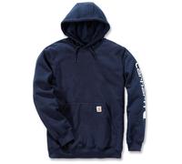 Carhartt Midweight Sleeve Logo Sudadera con capucha, azul, tamaño 2XL para Hombres