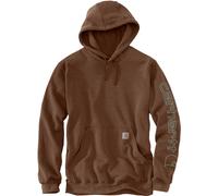 Carhartt Midweight Sleeve Logo Sudadera con capucha, verde-marrón, tamaño XS para Hombres