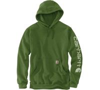 Carhartt Midweight Sleeve Logo Sudadera con capucha, verde, tamaño M para Hombres