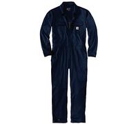 Carhartt Mono de lona resistente para hombre 105019, Azul marino/flor y brillo, Medium