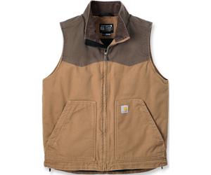 Carhartt Montana Rugged Flex Relaxed Fit Duck Chaleco, Marrón oscuro/marrón claro, Talla XL