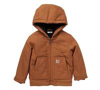 Carhartt OUTDOORS - Apparel Canvas Insulated Hooded Active Jac, Brown, 24 Months