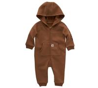 Carhartt Overol con capucha para bebés y niños, Carhartt Marrón liso, 6 meses