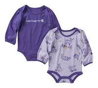 Carhartt Pack de 2 Body para bebé, Ultra Violeta, 9 Meses