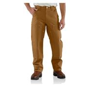 Carhartt Pantalón de trabajo utilitario en lona de algodón resistente con parte frontal doble, Loose Fit Para Hombre, Carhartt Brown, W44/L32