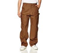 Carhartt Firm Duck Double-Front Work Dungaree Pantalones, marrón, tamaño 33
