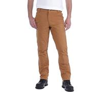 Carhartt Pantalón de Trabajo Utilitario Rugged Flex En Algodón de Lona Con Parte Frontal Doble, Pantalones de Trabajo para Hombre, Carhartt Brown, 30W / 32L