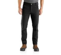 Carhartt Pantalón de Trabajo Utilitario Rugged Flex En Algodón de Lona Con Parte Frontal Doble, Pantalones de Trabajo para Hombre, Black, 34W / 32L