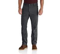 Carhartt Pantalón de trabajo utilitario Rugged Flex en lona con parte frontal doble Para Hombre, Azul Shadow, W36/L34