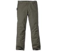 Carhartt Pantalón Slim Fit Doble Delantero, verde, tamaño 34 para Hombres
