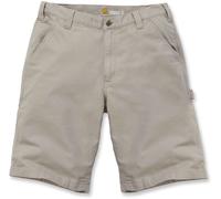 Carhartt Pantalones cortos utilitarios de trabajo Rugged Flex en lona, Relaxed Fit Para Hombre, Marrón claro, W28