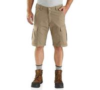 Carhartt Pantalones cortos Ripstop Force, tipo cargo, Relaxed Fit Para Hombre, Verde caqui oscuro, W42