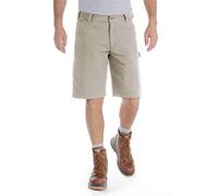 Carhartt Pantalones cortos utilitarios de trabajo Rugged Flex en lona, Relaxed Fit Para Hombre, Marrón claro, W30