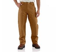 Carhartt Pantalones de trabajo para hombre B01 Double-Front Utility Work, marrón, 31W x 32L