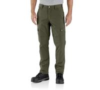 Carhartt Pantalones de trabajo para hombre Ripstop Cargo Fleece Lined, Basil, 33W x 32L