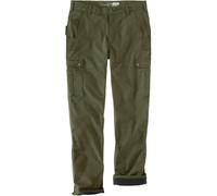 Carhartt Pantalones Ripstop Cargo Forro polar Pantalón de trabajo Basil W38-L32