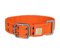 Carhartt Pet - Collar de cincha Ancha Totalmente Ajustable para Perros, Nailon Resistente para Caminar y Entrenar, Naranja Brillante, Grande