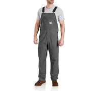 Carhartt Peto En Lona, Ajuste Ligeramente Holgado, Tecnología Rugged Flex Hombre, Gris Plomo, 50W / 32L