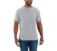 Carhartt Pocket T-shirt Force de manga corta, Relaxed Fit, tejido de grosor medio Para Hombre, Jaspeado gris, L