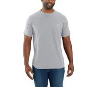 Carhartt Pocket T-shirt Force de manga corta, Relaxed Fit, tejido de grosor medio Para Hombre, Jaspeado gris, S