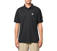 Carhartt Polo Force de ajuste relajado ligero de manga corta con bolsillo para hombre, Negro -, XX-Large