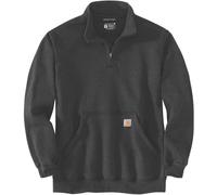 Carhartt Sudadera para hombre, cuello alto, peso medio y cierre holgado, color gris, talla M