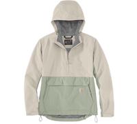 Carhartt Rain Defender Loose Fit Lightweight Packable Chaqueta de dama, blanco/verde, Talla S