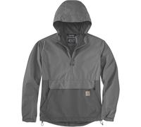Carhartt Anorak Rain Defender de ajuste holgado ligero y plegable para hombre, Acero/grava, Large