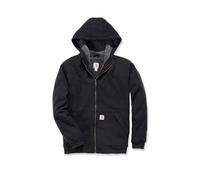 Carhartt Rain Defender Relaxed Fit Midweight Sherpa-lined Full-zip Sweatshirt, Hombre, Negro (Black), M