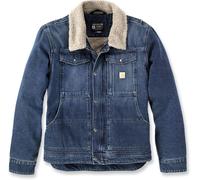 Carhartt Chaqueta de entretiempo para hombre Beech, corte relajado, vaquero, forro Sherpa, M