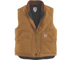 Carhartt Relaxed Fit Firm Duck Insulated Rib Collar Chaleco, marrón, Talla M