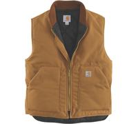Carhartt Relaxed Fit Firm Duck Insulated Rib Collar Chaleco, marrón, tamaño 2XL para Hombres