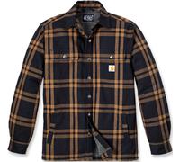 Carhartt Relaxed Fit Flannel Sherpa Lined Camisa, negro-marrón, tamaño S para Hombres