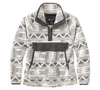 Carhartt Relaxed Fit Fleece Pullover, Chaqueta Polar Mujer, Blanco (Pintura, Estampado Geométrico), S