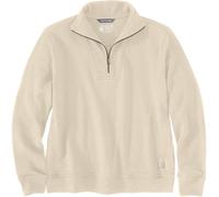 Carhartt Relaxed Fit Half Zip Sudadera de mujer, Nata, Talla S