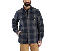 Carhartt Relaxed Fit Heavyweight Flannel Sherpa-Lined Shirt Jac Camisa Abotonada Hombre (Pack de 1)