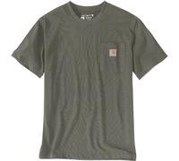 Carhartt Relaxed Fit Heavyweight K87 Pocket Camiseta, gris-verde-marrón, tamaño S para Hombres