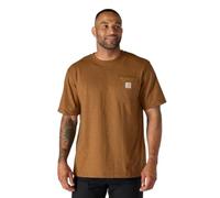 Carhartt Relaxed Fit Heavyweight Short-sleeve K87 Pocket T-shirt, Camiseta Work Utility, Hombre, Marrón Nogal Oiled Jaspeado, XS