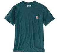 Carhartt Relaxed Fit Heavyweight Short-Sleeve K87 Pocket T-Shirt Camiseta Work Utility, Piedra Verde, XXL Hombres