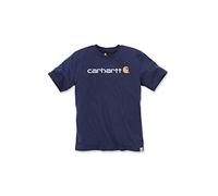 Carhartt Relaxed Fit Heavyweight Short-sleeve Logo Graphic T-shirt, Camiseta Work Utility, Hombre, Azul Marino, XL