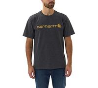 Carhartt Relaxed Fit Heavyweight Short-sleeve Logo Graphic T-shirt, Camiseta Work Utility, Hombre, Gris Carbón Jaspeado, S