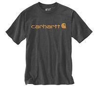 Carhartt Relaxed Fit Heavyweight Short-sleeve Logo Graphic T-shirt, Camiseta Work Utility, Hombre, Gris Carbón Jaspeado, L