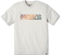 Carhartt Relaxed Fit Lightweight Short-Sleeve Logo Graphic Camiseta, Blanco, Talla S