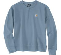 Carhartt Relaxed Fit Midweight French Terry Crewneck Sudadera de mujer, Azul, Talla XS